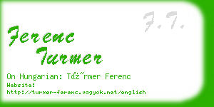 ferenc turmer business card